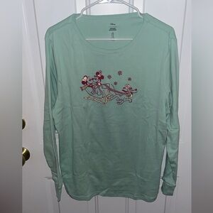 Disney 2-piece Mint Green Long Sleeve Women's Pajamas Size XXL